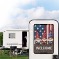 thumbnail image 2 of FUIALDOLG RV Door Window Shade Cover, Foldable Sun Shade Windshield Blackout Shower Curtains Coverage Accessories Fits for Most RV Interior Door American Flag Dwarf (17.3" X 26"), 2 of 7