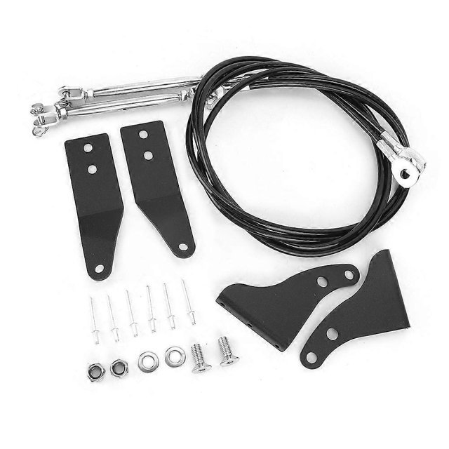 Iron Stainless Steel Limb Risers Kit Windshield Protector Fits for Jeep Wrangler TJ 07-18