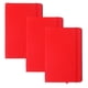 thumbnail image 1 of 3 piezas de cuero sintético A6 cuaderno de escritura de diario banda elástica papel forrado material TOMSHOO Rojo, 1 of 7