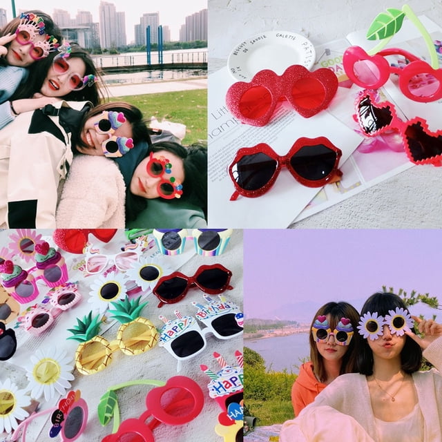 Gafas divertidas de feliz cumpleaños, regalo, juguete divertido, accesorios para selfies, gafas para fiestas, novias