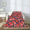 thumbnail image 2 of Rateoe Hand Drawn Tomatoes Pattern Flannel Throw Blanket, Ultra-soft Blanket for Bed, Couch, Car, Hypoallergenic Anti-pilling blanket-40"x30"(Vertical), 2 of 6