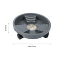 thumbnail image 2 of MasteelfCA 1pc Movable Flower Pot Stand Plastic Rolling Planter Pallet Rolling Tray (Gray), 2 of 8