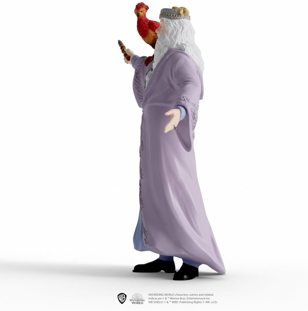 Schleich Harry Potter - 2PC Albus Dumbledore & Fawkes the Phoenix Figurine Toy Set - Wizarding World Collectible Figures for Kids and Adults Ages 6+ | 42637