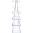 thumbnail image 2 of 36" X 16" X 71" White High Gloss And Chrome Bookcase, 2 of 3