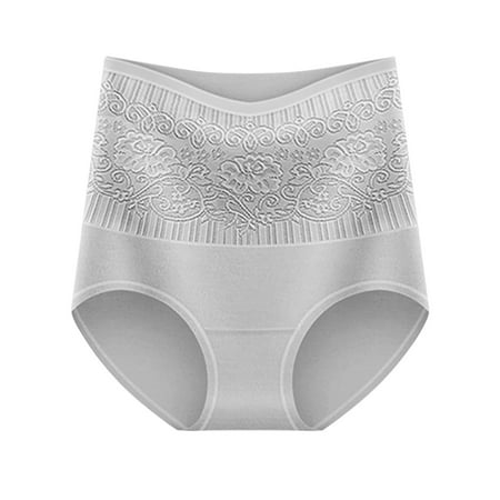 Kmdttou Panties for Women Pack Cotton Solid Color Patchwork Briefs Panties Underwear Knickers Bikini Underpants (Regular & Plus Size)