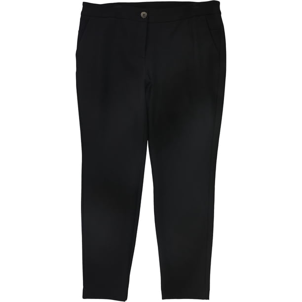 Alfani Womens Ponte-Knit Leggings Casuales, Negro, 14W