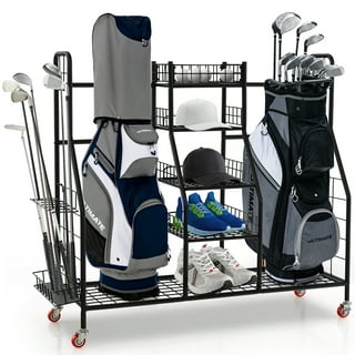 Suncast Metal Complete Golf Bag Organizer For Garage W/ Shelves & Bin (2  Pack) : Target