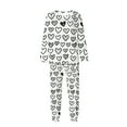 thumbnail image 5 of CLOISE Womens Pajama Sets Long Sleeve Valentines Pjs Sets Pockets Tops and Pant Heart Lounge Set 2 Piece Loungewear White, 5 of 7