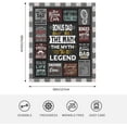 thumbnail image 6 of Bonus Dad Gifts for Christmas, Stepdad Gifts from Daughter, Step Dad Xmas Gifts, Stepfather Gifts from Son, Gifts for Stepdads, Stepped Up Dad Presents, Best Step Up Dad Gifts Throw Blanket 50x60, 6 of 6