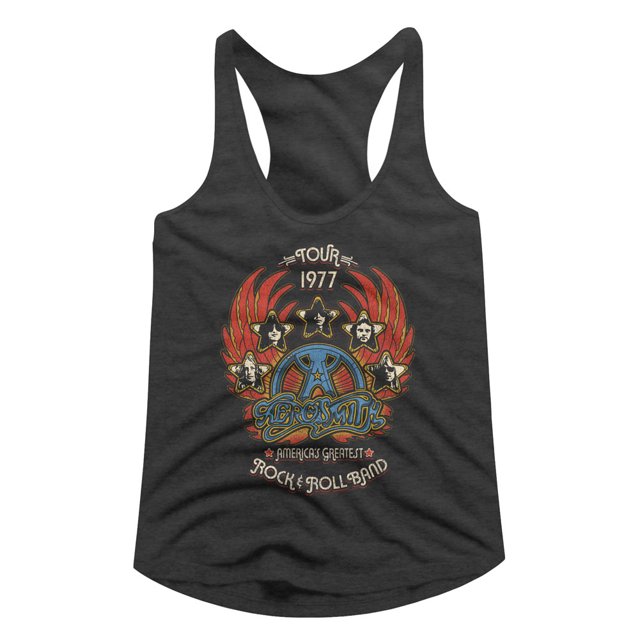 Aerosmith Greatest Rock 77 Black Women's Racerback Tank Top