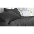 thumbnail image 4 of Linen Sheets 4 Piece Luxury Bed Sheets Set, Microfiber 16" Deep Pocket, Soft Cooling Bedding- Dark Grey Solid, Queen Size, 4 of 7