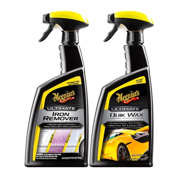 Meguiar's Ultimate Iron Remover and Quik Wax Spray Bundle