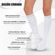 thumbnail image 4 of Medias de Compresión para Mujeres y Hombres, 15-20 mmhg, 10 Pares, Rodilla Alta Calcetines, Calcetas Largas compresion Correr, Vuelo Negro, Beige, Gris, Blanco 9-13 Alto, 4 of 7