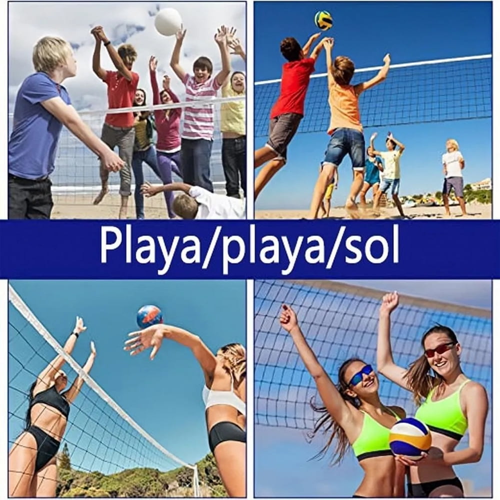 Soapow Indoor and Outdoor Polyethylene Volleyball Net, 32ft x 3ft
