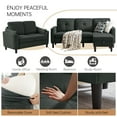 thumbnail image 5 of Soscana Living Room Furniture Set,Sectional Sofa with Storage Ottoman and Loveseat for Home Apartment Studio Office,L Shaped 3 Seat Couch with Footstool and 2 Seat Love Seat, 5 of 7