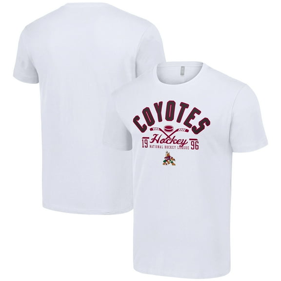 Men's Starter  White Arizona Coyotes Half Puck T-Shirt