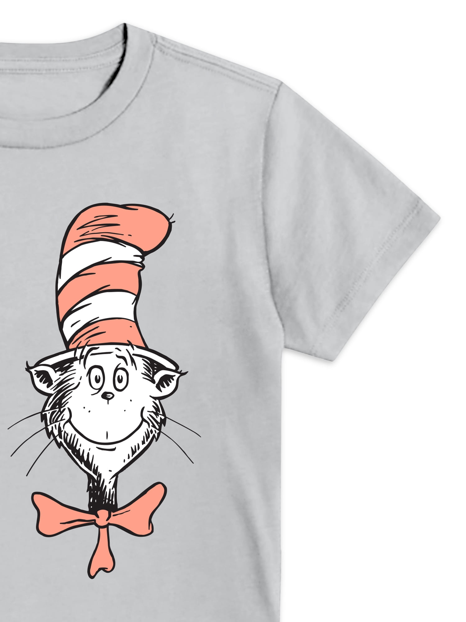 Dr. Seuss Cat In The Hat Face, Boys Graphic Crew Neck Short Sleeve T-Shirt, Sizes XS-2X (Little Boys & Big Boys)
