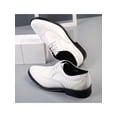 thumbnail image 6 of Harsuny Mens Wedding Glossy Oxford Shoe Smooth Classic Dress Shoes Party Nonslip Low Top White 45, 6 of 7