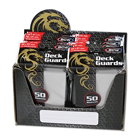 BCW Deck Guard Double Matte Red Card Sleeves - 1000 Count, Acid-Free, Fits Standard 2.5x3.5 Game Cards