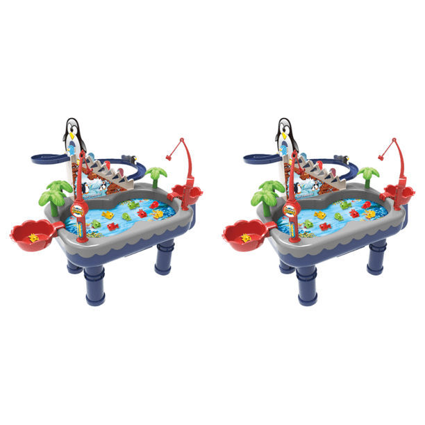Juego Pesca Magnético Penguin Race Toys Puzzle Toy Set para Pequeños () Azul