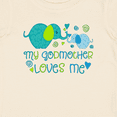thumbnail image 4 of Inktastic My Godmother Loves Me Cute Elephants Boys or Girls Baby T-Shirt, 4 of 5