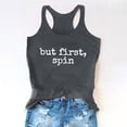 thumbnail image 2 of Tuphregyow Women's Blouse Racerback Vests Y2K Clothing Summer Beach Funny Letter Graphic Camisole Summer Clothes for Teen Girls Sleeveless Blouses Tank Top for Women Oversized T Shirts Gray S, 2 of 7