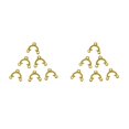 thumbnail image 4 of Guardoinrt Superbe Filigrane 3 Trous Connecteur Menuisier Bijoux Bricolage Résultats Or 2Set, 4 of 6