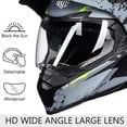 thumbnail image 4 of ILM Off Road Motorcycle Dual Sport Helmet Full Face Sun Visor Dirt Bike ATV Motocross Casco DOT Certified (XL, Grey Yellow), 4 of 7