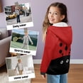 thumbnail image 5 of Uorisanigo Zipper Hoodies Jacket Boys Girls Funny Ladybug Long Sleeve Hooded Jacket Fashion Velvet Lined Oversized Outwear Coat for Vacation Shopping Exercise Wear, 5 of 7