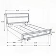 thumbnail image 2 of Full Size Engineered Wood Storage Bed with Crystal Accents and Black Finish for Bedroom, 2 of 14