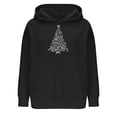 thumbnail image 5 of 2024 Christmas Baggy Hoodies Ladies Letter Print Graphic Sweatshirt with 2 Pockets Casual Pullover Tops Loose (Small, Black 07), 5 of 6
