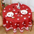 thumbnail image 3 of Valentines Day Round Tablecloth 60 Inch Love Heart Red Table Cloth,Valentines Tablecloth for Wedding Anniversary Holiday Picnic Dinner Table Decoration,60 inch, 3 of 6