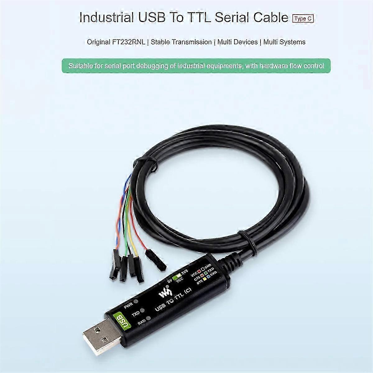 Industrial USB to TTL (C) 6pin Serial Module Cable FT232RNL for 5 ...