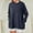Navy, variant on Oversized Sweatshirt for Women Solid Color Crew Neck Side Slit Pullover Loose Fit Comfy Long Sleeve Tops