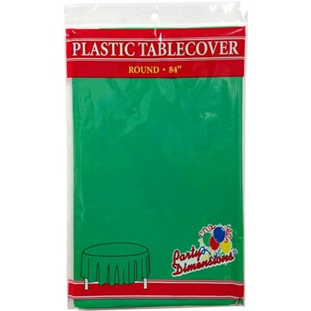

TableCloth Plastic Disposable Round Green 84