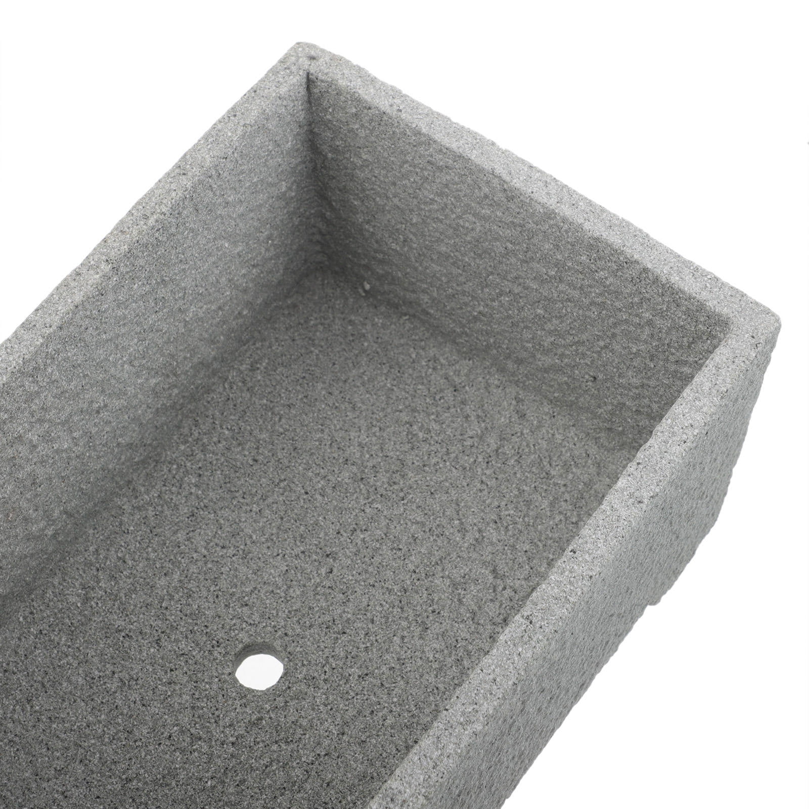 BESTYASH Stone Flower Pot Planter Rectangle Window Box for Succulent Cactus and Bonsai Tree Garden Decoration