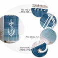 thumbnail image 6 of Shower Curtain Ocean Nautical Anchor Waterproof Shower Curtain Set with Hooks for Bathroom Showers,Stalls and Bathtubs,54x78InGradient Blue Stripes, 6 of 9