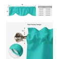 thumbnail image 6 of Fsddascl Turquoise Tie Up Valance Curtains for Windows, Kitchen Curtains Window Treatments, Modern Pure Turquoise Short Window Shades Valances for Bedroom Bathroom Cafe 54"x18", 6 of 7