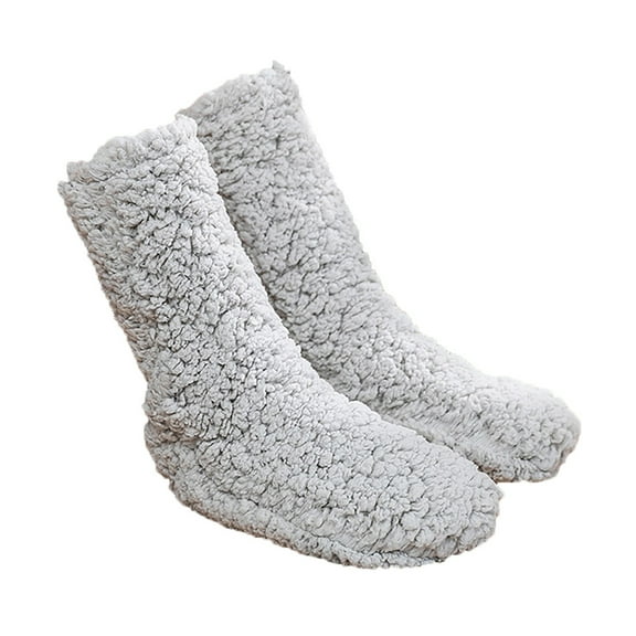 CHNSIXAS Christmas Socks for Men Winter Socks 2023 Women Thick Super Warm for Winter Home Fuzzy Socks Super Soft Comfort Of Coral Fleece Slipper Socks(Gray,One Size)