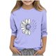 thumbnail image 2 of Blusas y camisas de cuello redondo y manga larga para niños, blusas/camisas de poliéster con estampado de corazones, mangas 3/4 y cuello redondo, elegantes e informales., 2 of 5