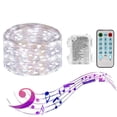 thumbnail image 1 of LINLIN Music Copper Wire String Lights,10M 100LED Waterproof Sound Activated Music Synchronization Fairy Lights Copper Wire Wizard Lights 11 Mode for Bedroom, Christmas, Indoor, Outdoor, 1 of 5