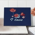 thumbnail image 2 of Snail Cutting Board, I Love You are My Home Theme with Blooms Valentine's Hearts Love, Decorative Tempered Glass Cutting and Serving Board, in 3 Sizes, by Ambesonne, 2 of 5