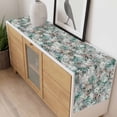 thumbnail image 4 of Palm Leaves Table Runner - 90 Inch Long, Kitchen Dining Table Runner Dresser Scarves, Turquoise Tropical Leaf Botanical Retro Spring Farmhouse Decor for Coffee Tables Wedding Party Banquet, 4 of 8