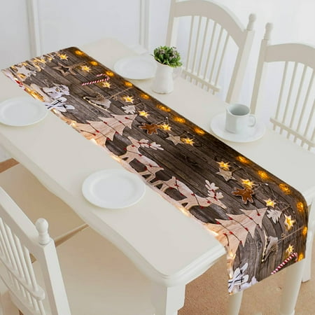 

ECZJNT Christmas table runner table cloth tea table cloth 16x72 Inch