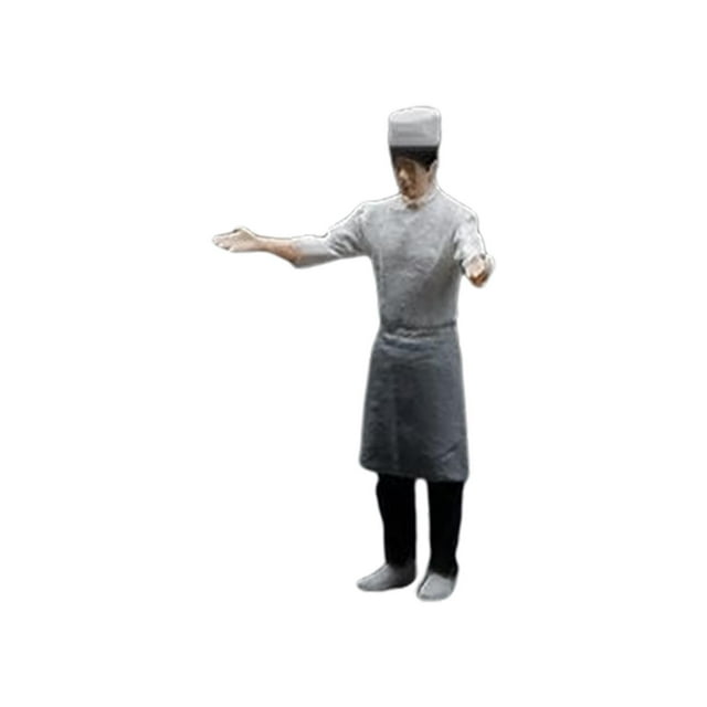Figuras de chef de barbacoa a escala 1/64, maqueta de tren, diorama, escenario, proyectos de bricolaje Cocinero de barbacoa B