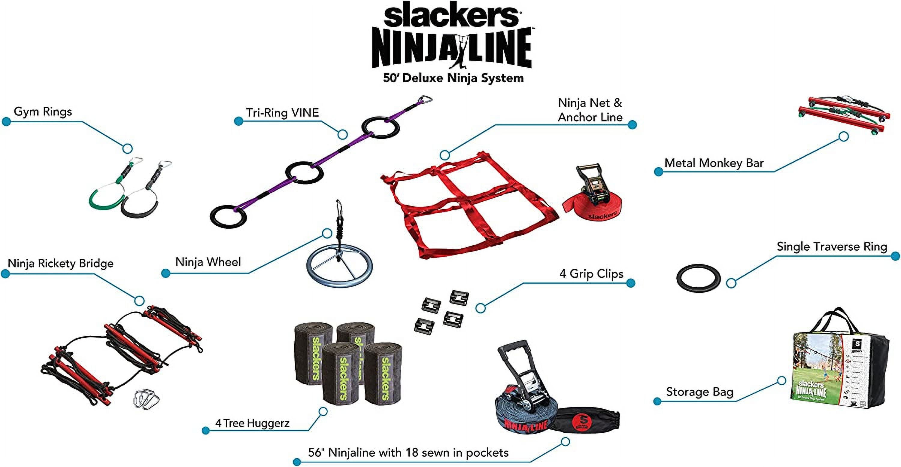 Ninjaline Deluxe Ninja Kit 56 Feet - Walmart.com