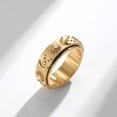 thumbnail image 3 of Stars Sun Moon Rotatable Titanium Steel Ring For Women Geometric Fashion Jewelry Design For Everyday Style Now, 3 of 7