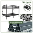 thumbnail image 6 of Miniyam Queen over Queen Metal Bunk Bed, Heavy-Duty Steel Frame for Adults with Safety Guardrails, Black, 6 of 7