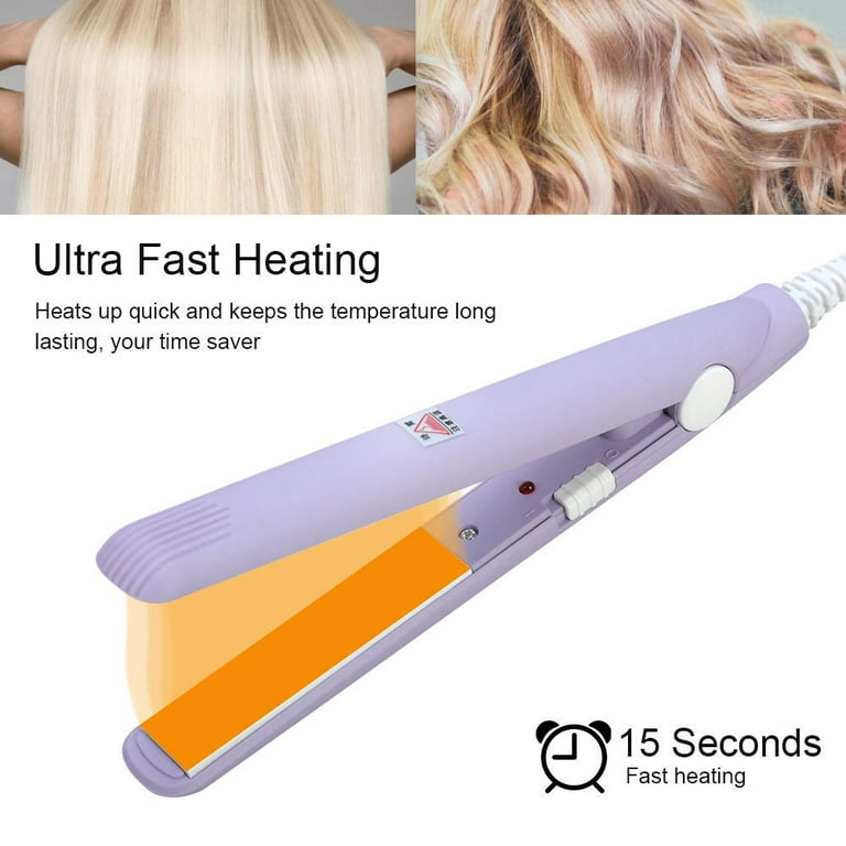 Travel Mini 2 in 1 Flat Iron for Women Men,Dual Voltage Portable Small Hair  Straightener for Short Hair Fast Heating