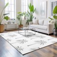 thumbnail image 3 of 5'x7' Area Rugs, Grey Palm Trees Indoor Outdoor Area Rug for Living Room Bedroom, Tropical Summer Beach Botanical Washable Bathroom Rugs Kitchen Floor Carpet Mats Home Decor Aesthetic, 3 of 8